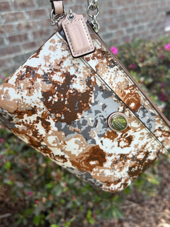 Coach Handbags - Coach Peyton Floral Wristlet GUC